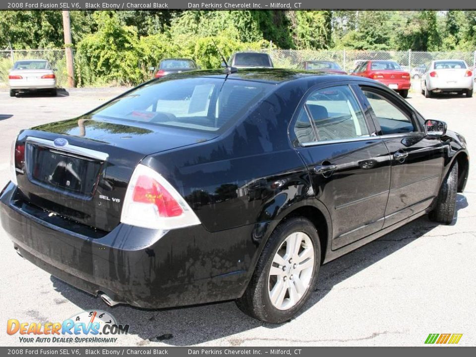 2008 Ford Fusion SEL V6 Black Ebony / Charcoal Black Photo #5