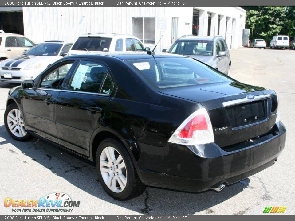 2008 Ford Fusion SEL V6 Black Ebony / Charcoal Black Photo #7