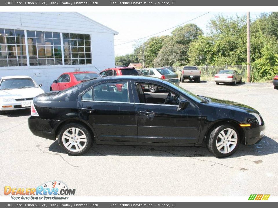 2008 Ford Fusion SEL V6 Black Ebony / Charcoal Black Photo #8