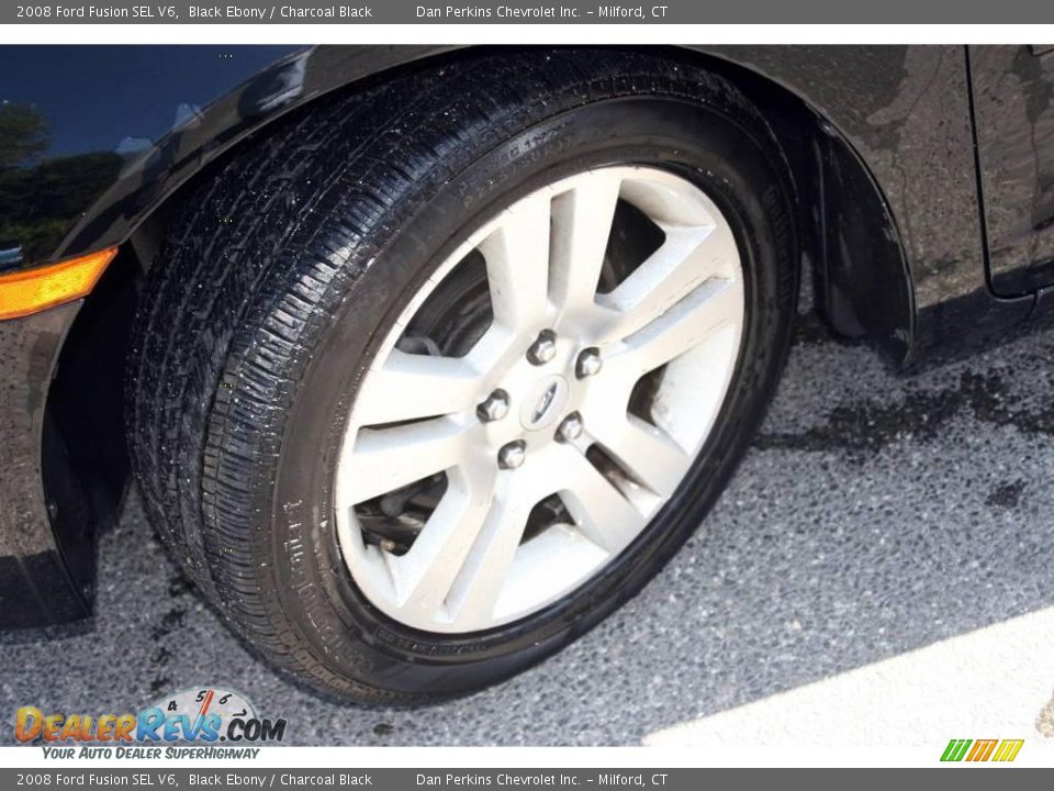 2008 Ford Fusion SEL V6 Black Ebony / Charcoal Black Photo #9