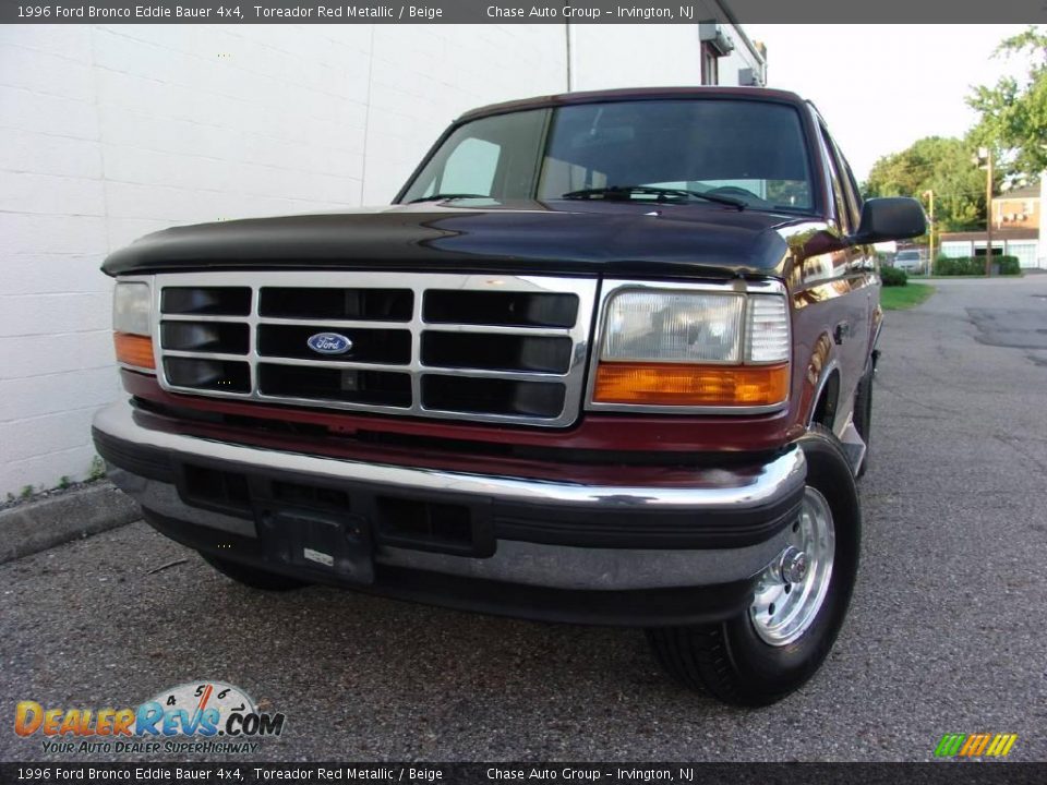 1996 Ford Bronco Eddie Bauer 4x4 Toreador Red Metallic / Beige Photo #1