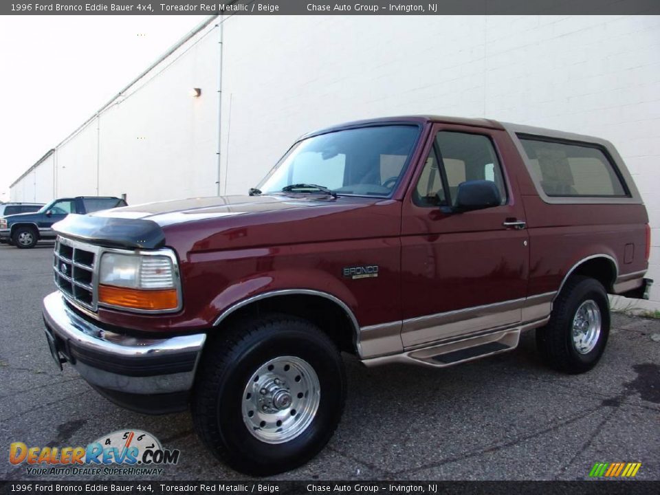 1996 Ford Bronco Eddie Bauer 4x4 Toreador Red Metallic / Beige Photo #6