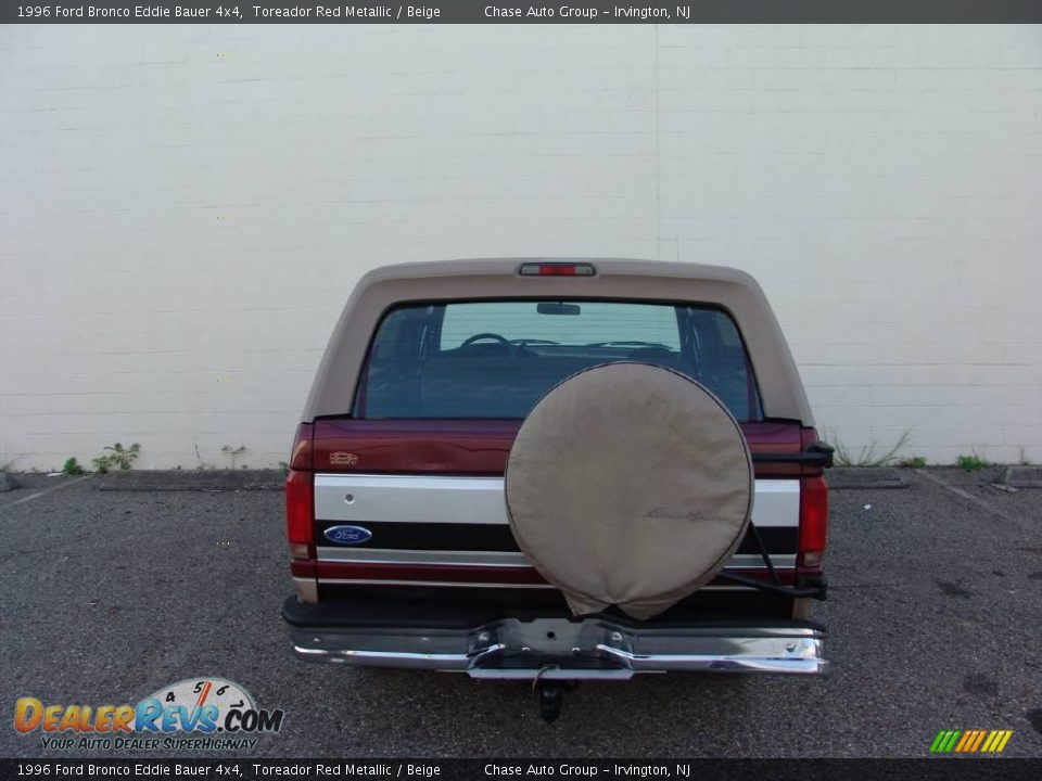 1996 Ford Bronco Eddie Bauer 4x4 Toreador Red Metallic / Beige Photo #7