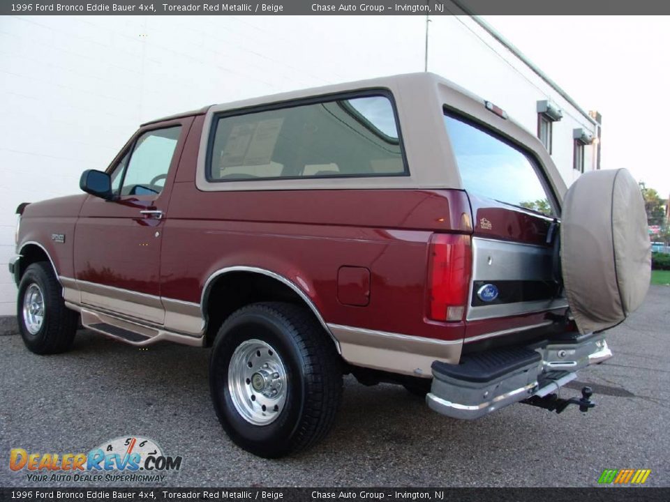1996 Ford Bronco Eddie Bauer 4x4 Toreador Red Metallic / Beige Photo #8