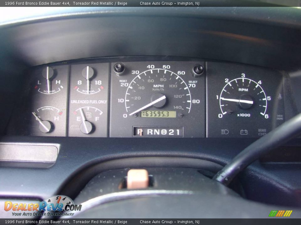 1996 Ford Bronco Eddie Bauer 4x4 Toreador Red Metallic / Beige Photo #31