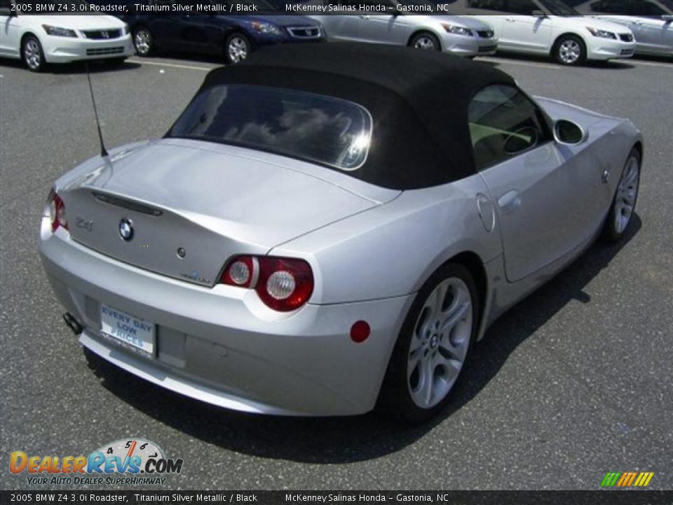 2005 BMW Z4 3.0i Roadster Titanium Silver Metallic / Black Photo #7
