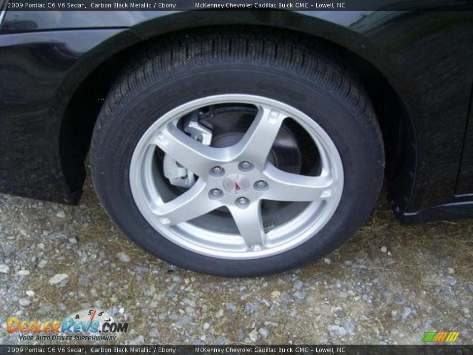 2009 Pontiac G6 V6 Sedan Carbon Black Metallic / Ebony Photo #2