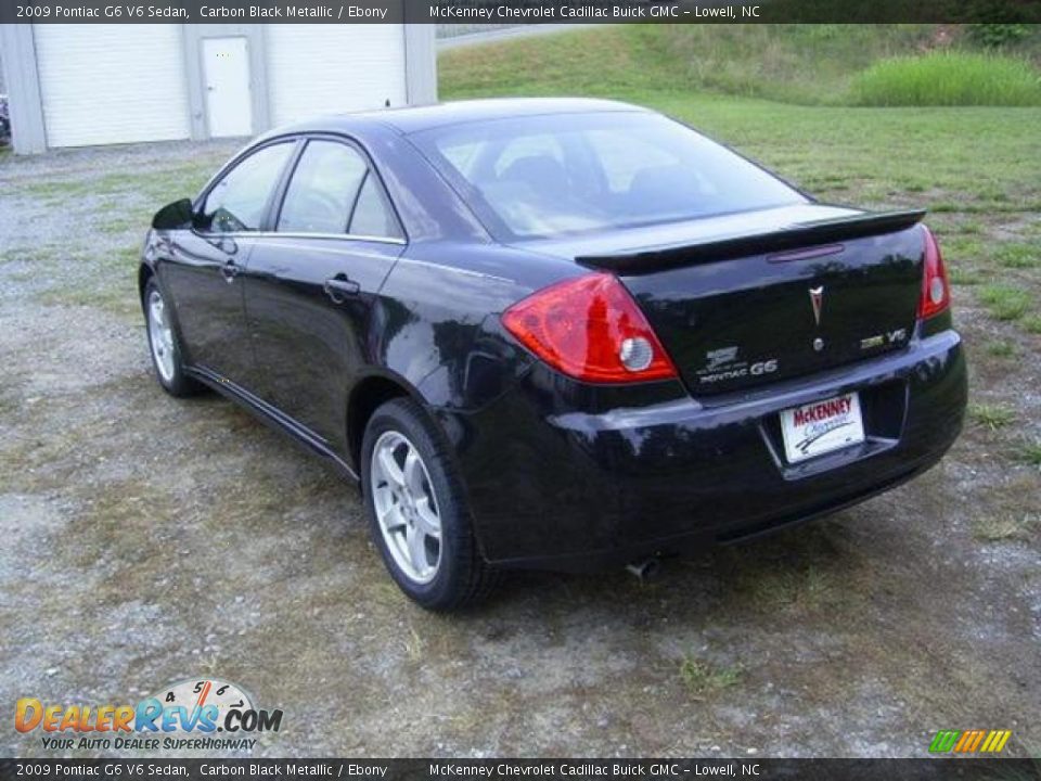 2009 Pontiac G6 V6 Sedan Carbon Black Metallic / Ebony Photo #4