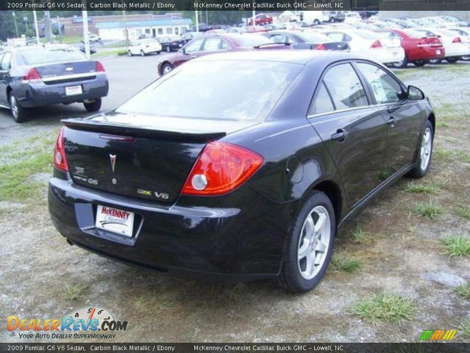2009 Pontiac G6 V6 Sedan Carbon Black Metallic / Ebony Photo #6