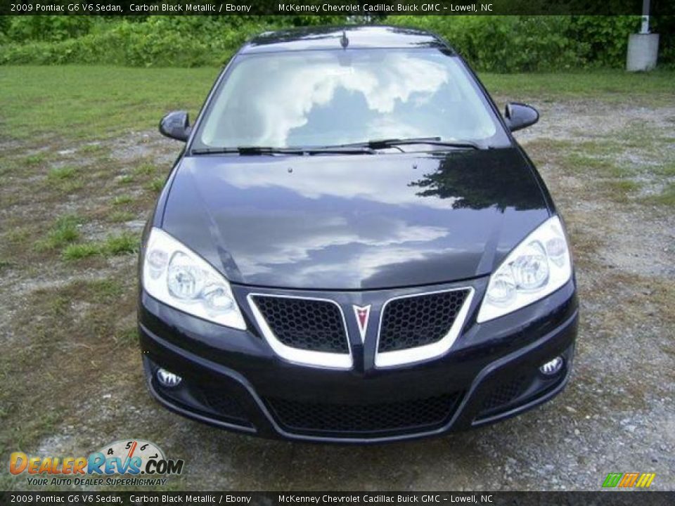 2009 Pontiac G6 V6 Sedan Carbon Black Metallic / Ebony Photo #10