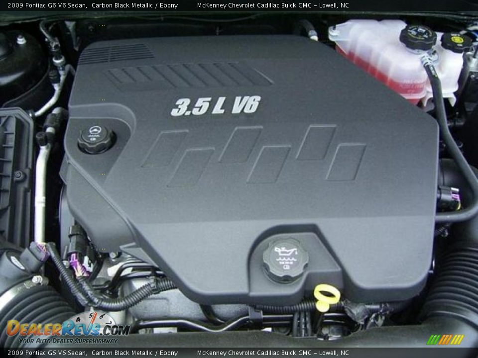 2009 Pontiac G6 V6 Sedan Carbon Black Metallic / Ebony Photo #12