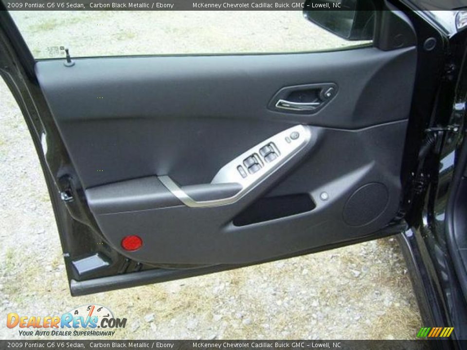 2009 Pontiac G6 V6 Sedan Carbon Black Metallic / Ebony Photo #13