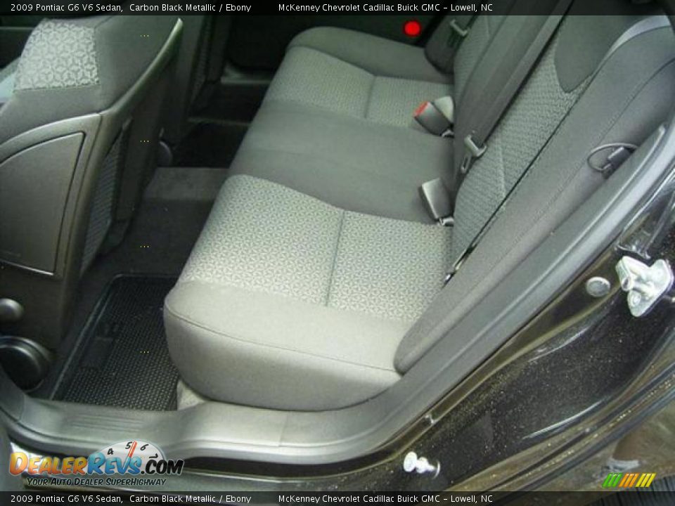 2009 Pontiac G6 V6 Sedan Carbon Black Metallic / Ebony Photo #16