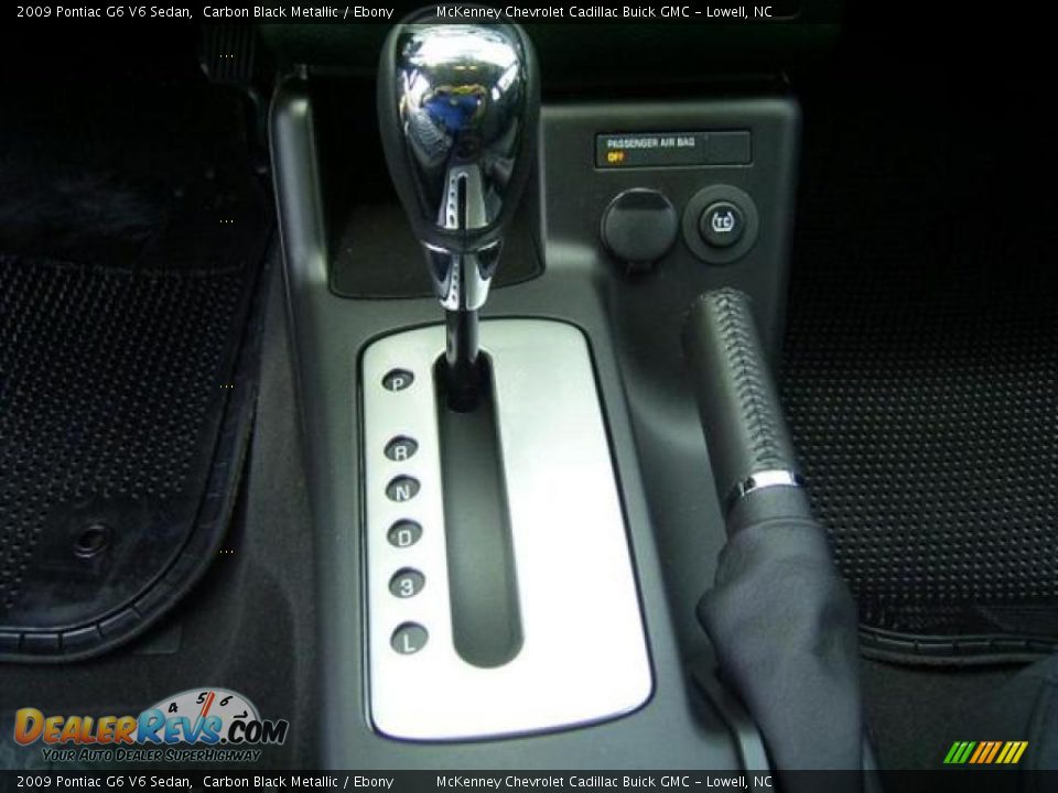 2009 Pontiac G6 V6 Sedan Carbon Black Metallic / Ebony Photo #23