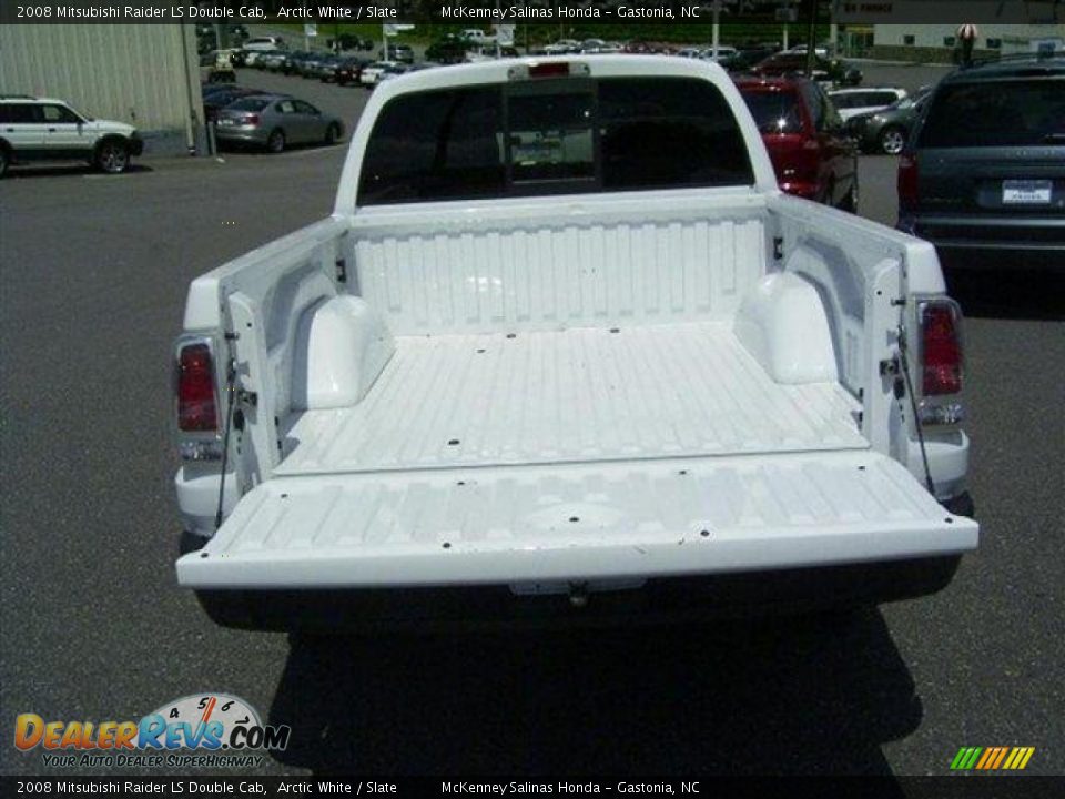2008 Mitsubishi Raider LS Double Cab Arctic White / Slate Photo #6