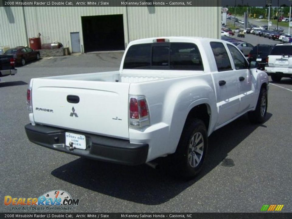 2008 Mitsubishi Raider LS Double Cab Arctic White / Slate Photo #7