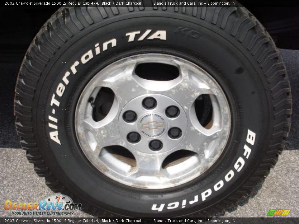 2003 Chevrolet Silverado 1500 LS Regular Cab 4x4 Black / Dark Charcoal Photo #14
