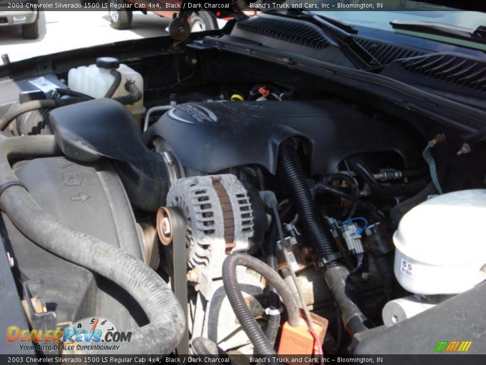 2003 Chevrolet Silverado 1500 LS Regular Cab 4x4 Black / Dark Charcoal Photo #30