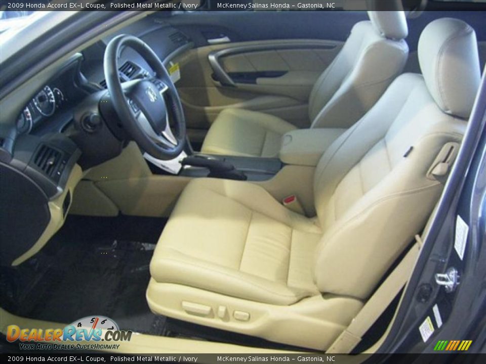 2009 Honda Accord EX-L Coupe Polished Metal Metallic / Ivory Photo #3