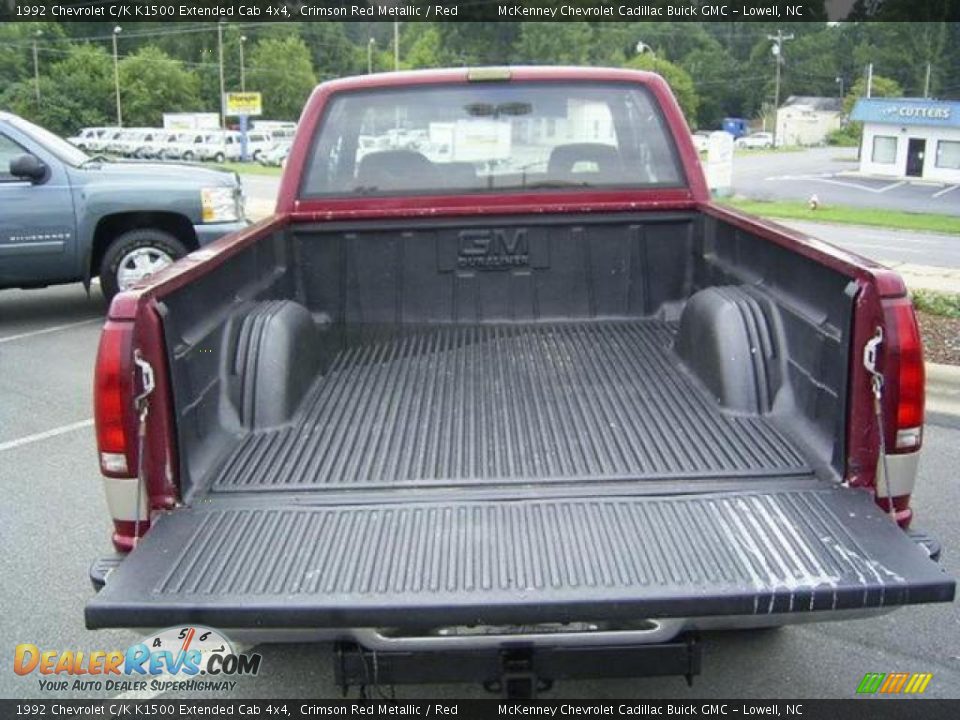 1992 Chevrolet C/K K1500 Extended Cab 4x4 Crimson Red Metallic / Red Photo #4
