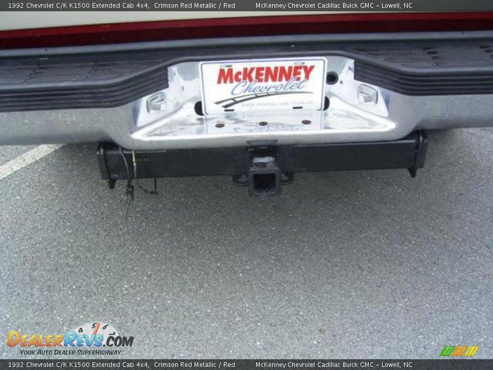 1992 Chevrolet C/K K1500 Extended Cab 4x4 Crimson Red Metallic / Red Photo #5