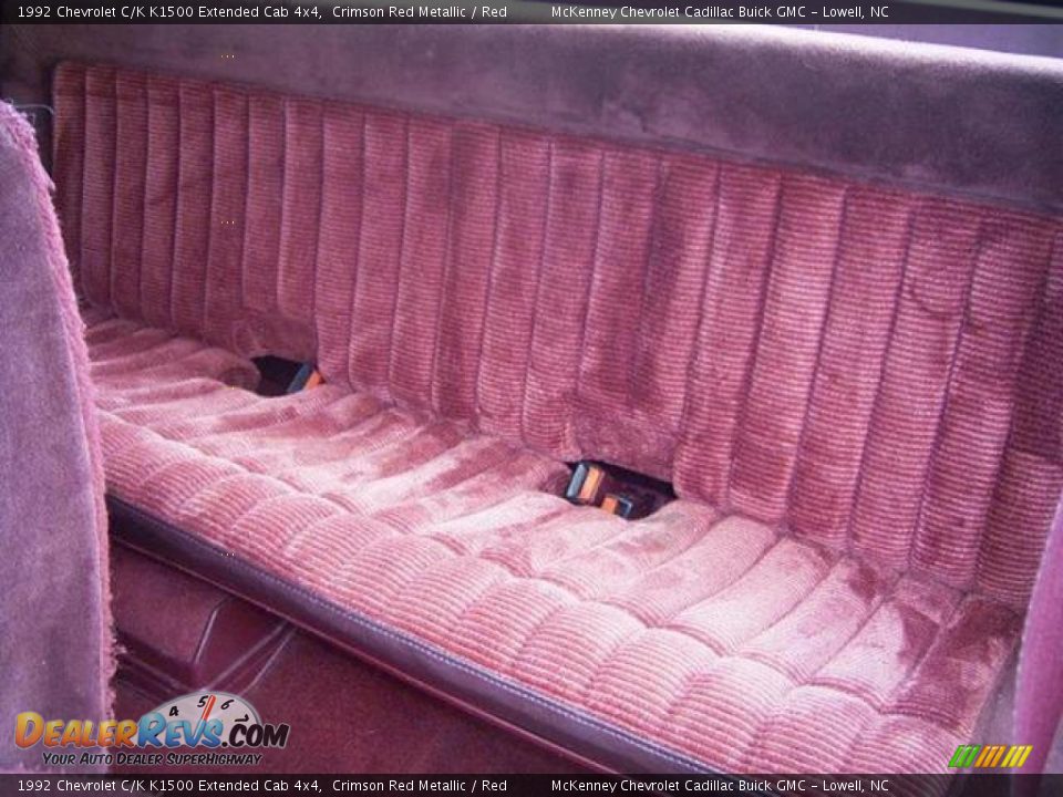 1992 Chevrolet C/K K1500 Extended Cab 4x4 Crimson Red Metallic / Red Photo #11