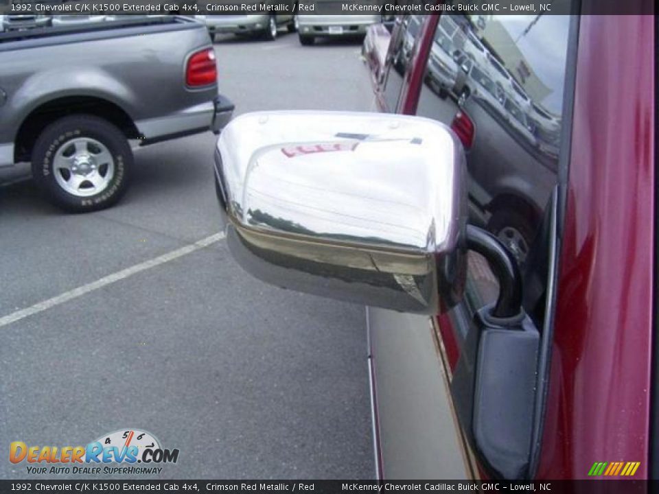 1992 Chevrolet C/K K1500 Extended Cab 4x4 Crimson Red Metallic / Red Photo #19