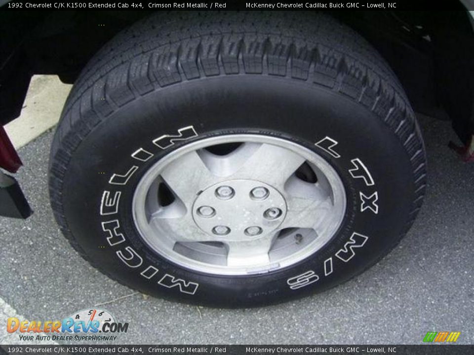 1992 Chevrolet C/K K1500 Extended Cab 4x4 Crimson Red Metallic / Red Photo #20