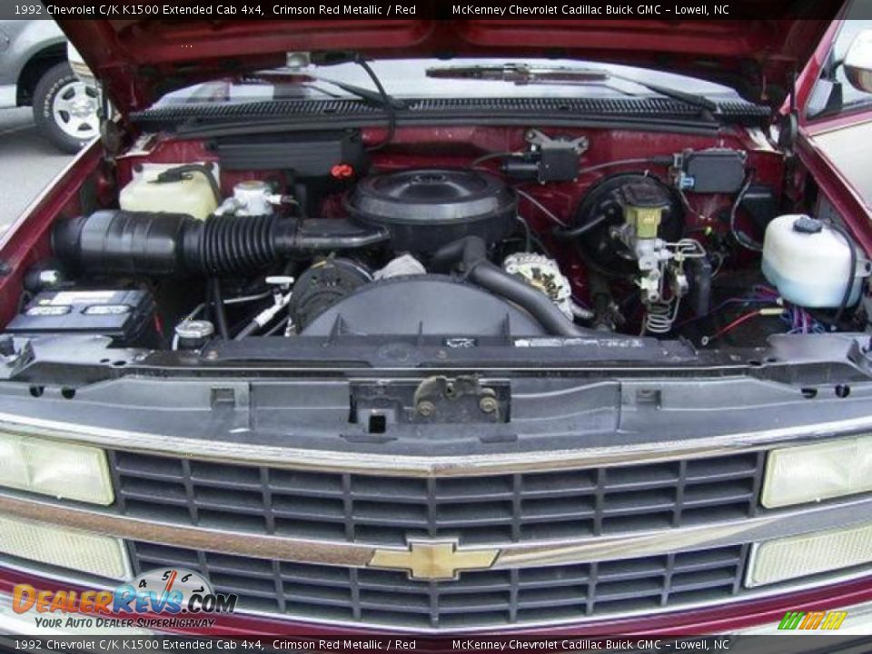 1992 Chevrolet C/K K1500 Extended Cab 4x4 Crimson Red Metallic / Red Photo #21