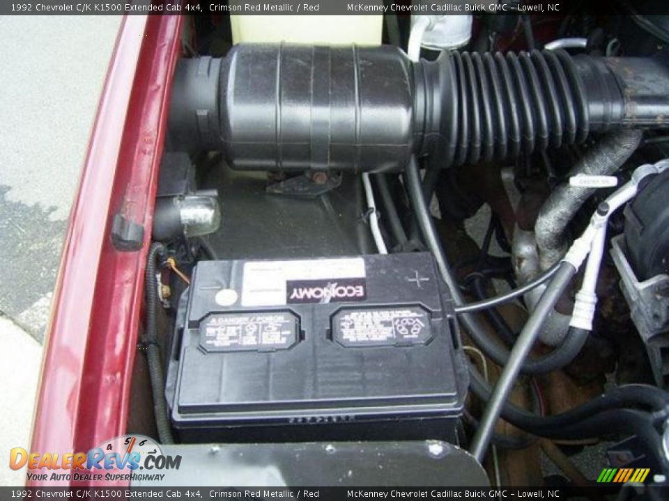 1992 Chevrolet C/K K1500 Extended Cab 4x4 Crimson Red Metallic / Red Photo #23