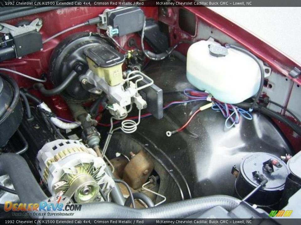 1992 Chevrolet C/K K1500 Extended Cab 4x4 Crimson Red Metallic / Red Photo #24