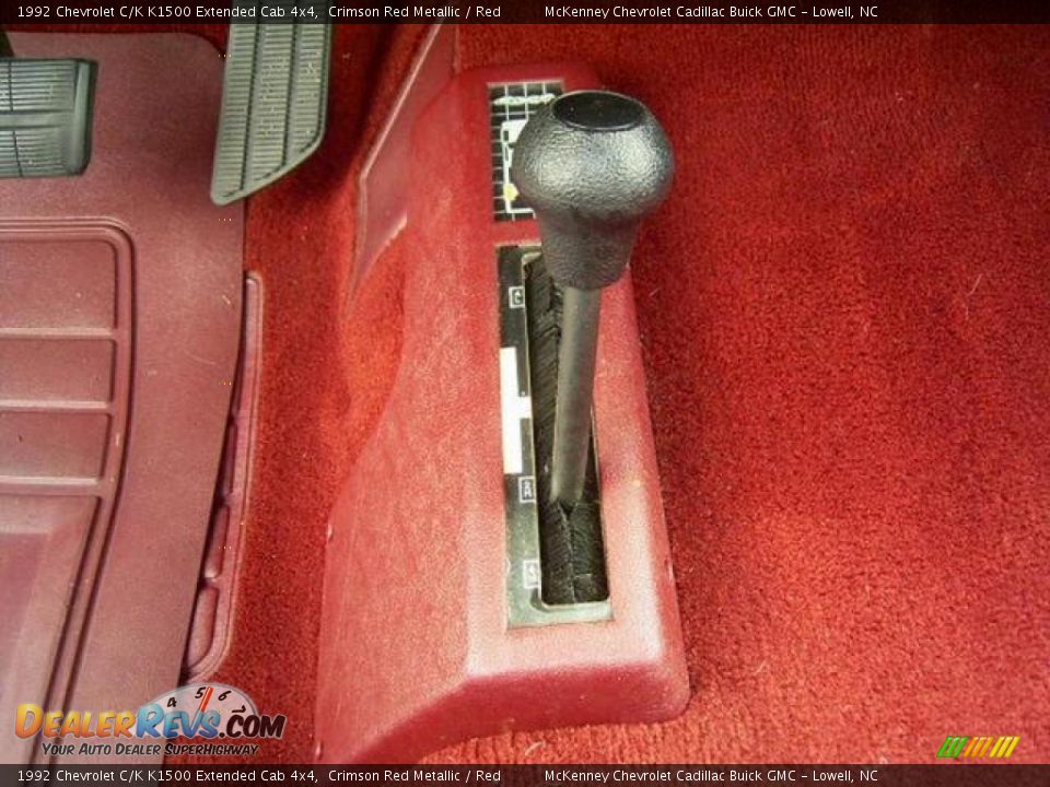 1992 Chevrolet C/K K1500 Extended Cab 4x4 Crimson Red Metallic / Red Photo #27