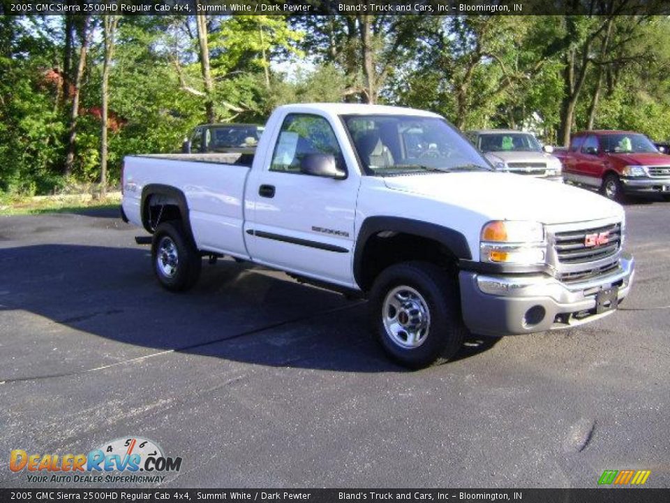 2005 GMC Sierra 2500HD Regular Cab 4x4 Summit White / Dark Pewter Photo #3