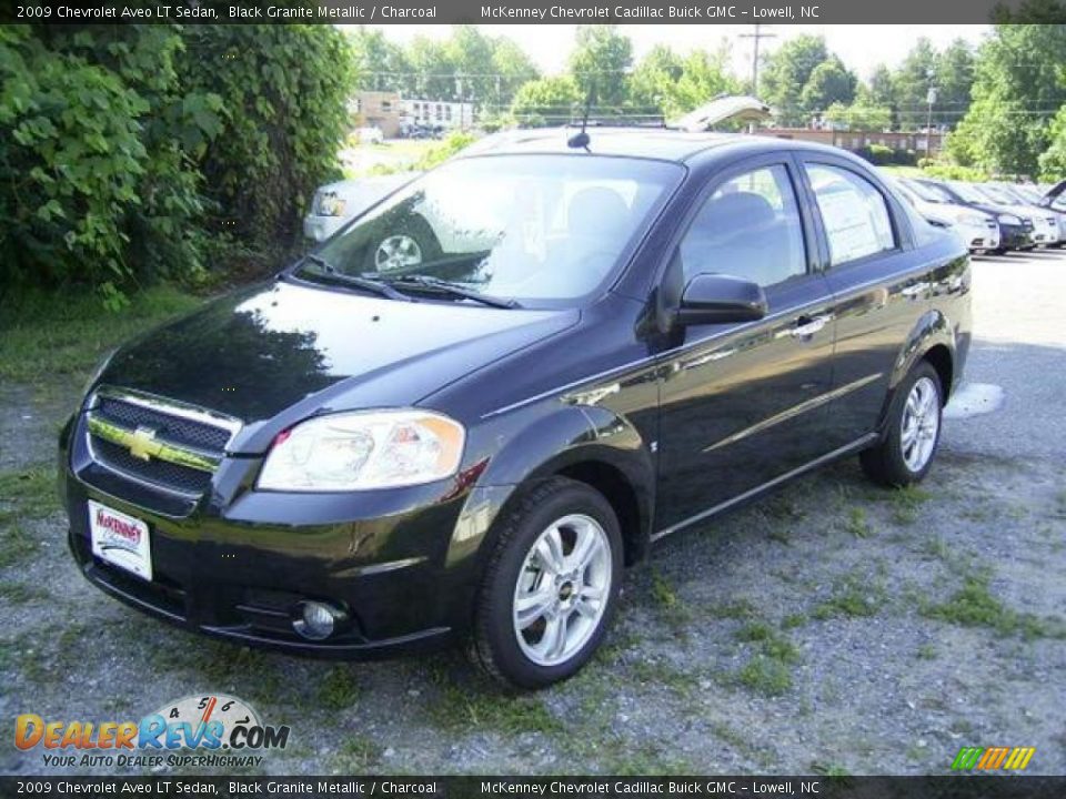 2009 Chevrolet Aveo LT Sedan Black Granite Metallic / Charcoal Photo #1
