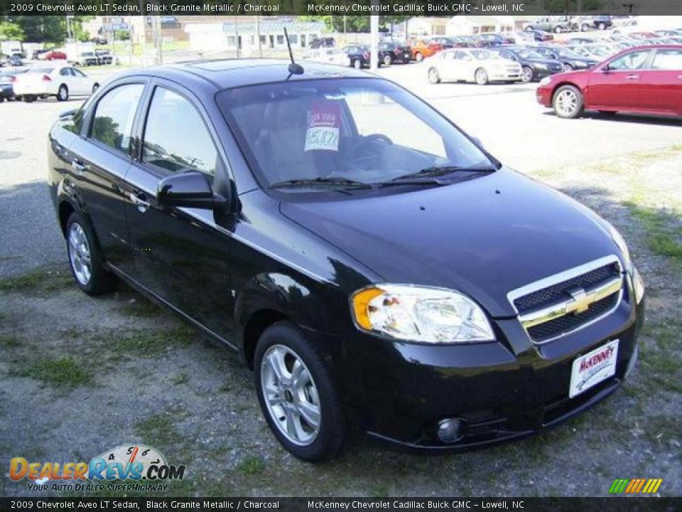 2009 Chevrolet Aveo LT Sedan Black Granite Metallic / Charcoal Photo #8