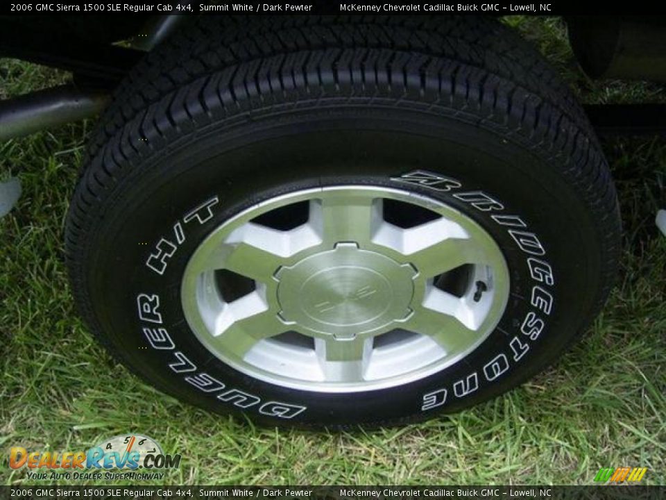 2006 GMC Sierra 1500 SLE Regular Cab 4x4 Summit White / Dark Pewter Photo #8