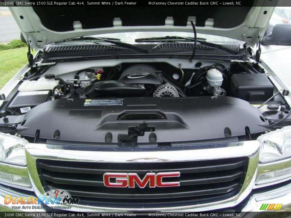 2006 GMC Sierra 1500 SLE Regular Cab 4x4 Summit White / Dark Pewter Photo #11