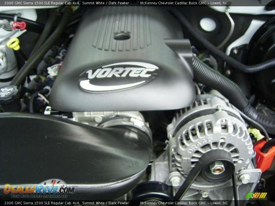 2006 GMC Sierra 1500 SLE Regular Cab 4x4 Summit White / Dark Pewter Photo #12