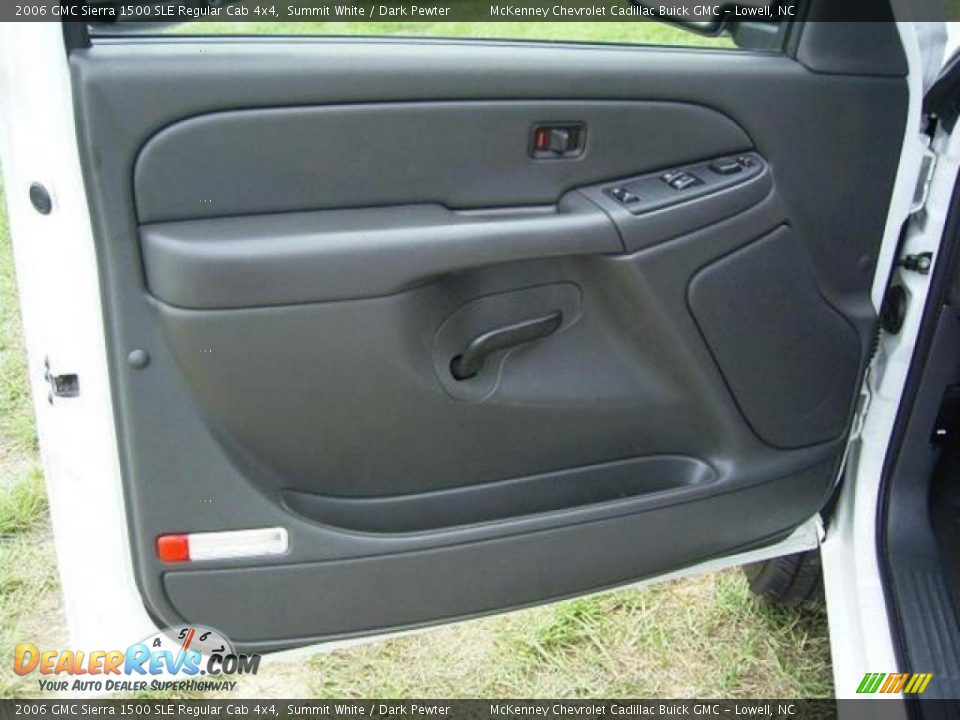 2006 GMC Sierra 1500 SLE Regular Cab 4x4 Summit White / Dark Pewter Photo #13