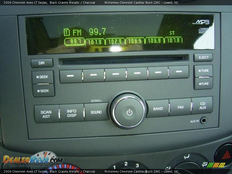 2009 Chevrolet Aveo LT Sedan Black Granite Metallic / Charcoal Photo #24