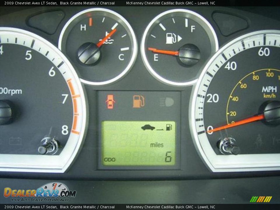 2009 Chevrolet Aveo LT Sedan Black Granite Metallic / Charcoal Photo #25