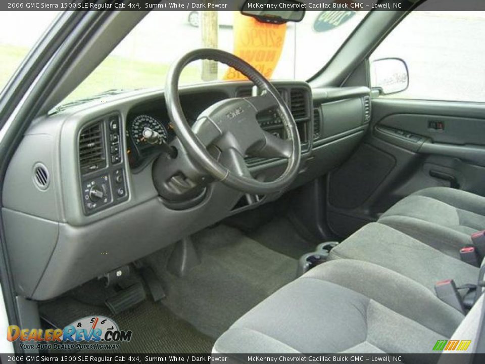 2006 GMC Sierra 1500 SLE Regular Cab 4x4 Summit White / Dark Pewter Photo #20