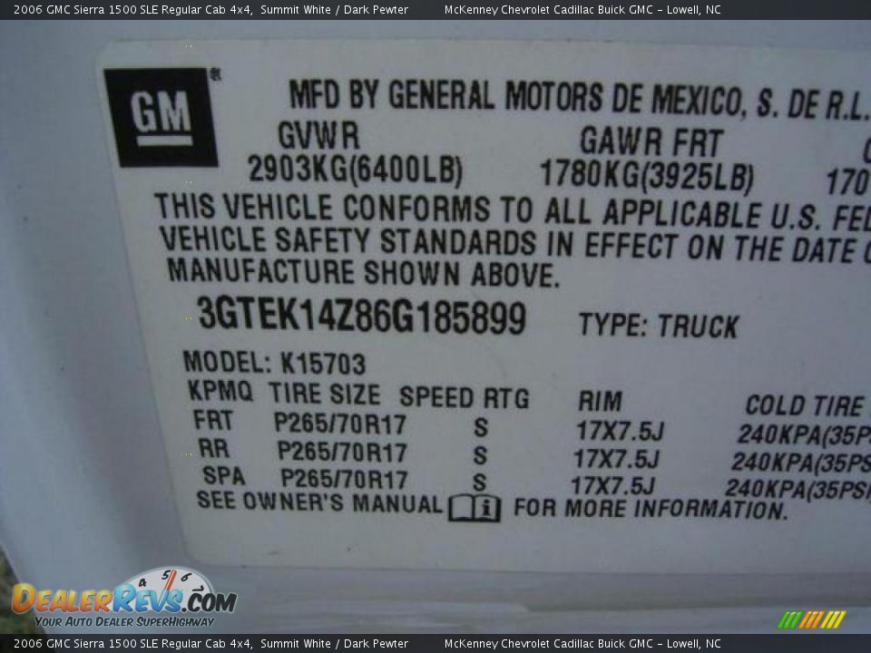 2006 GMC Sierra 1500 SLE Regular Cab 4x4 Summit White / Dark Pewter Photo #21