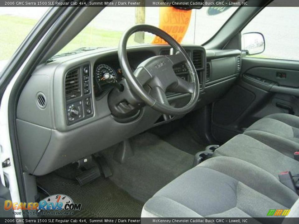 2006 GMC Sierra 1500 SLE Regular Cab 4x4 Summit White / Dark Pewter Photo #23