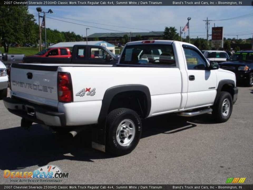 2007 Chevrolet Silverado 2500HD Classic Work Truck Regular Cab 4x4 Summit White / Dark Titanium Photo #3