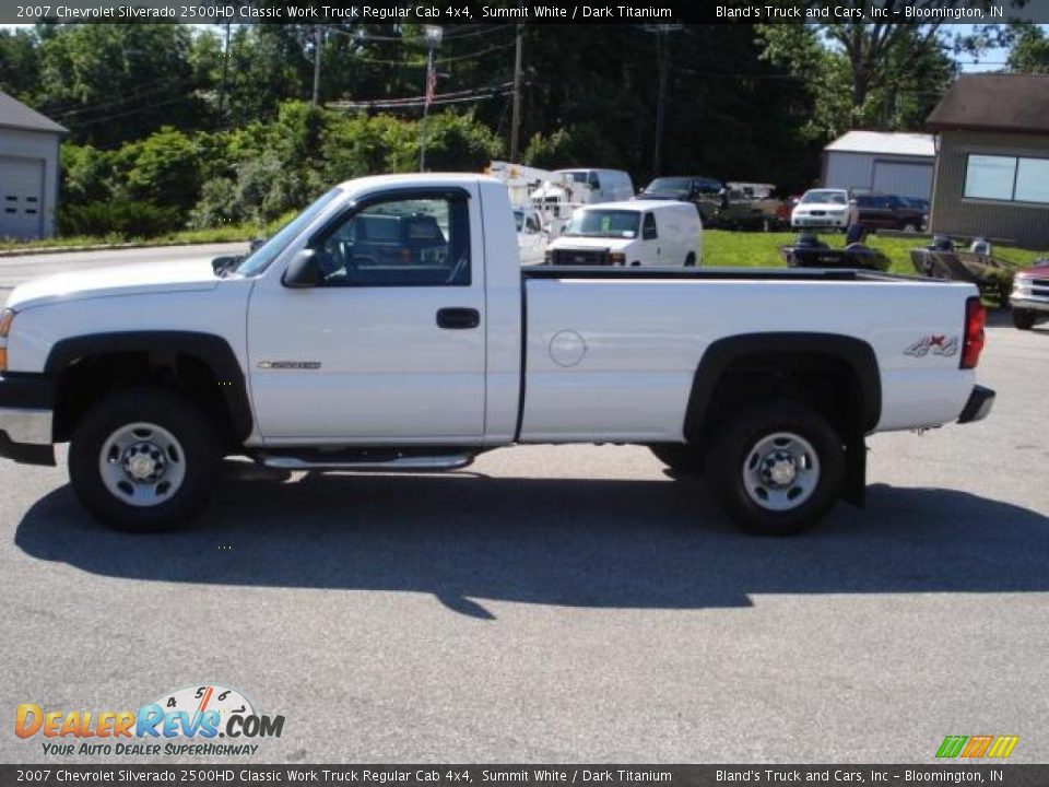 2007 Chevrolet Silverado 2500HD Classic Work Truck Regular Cab 4x4 Summit White / Dark Titanium Photo #5