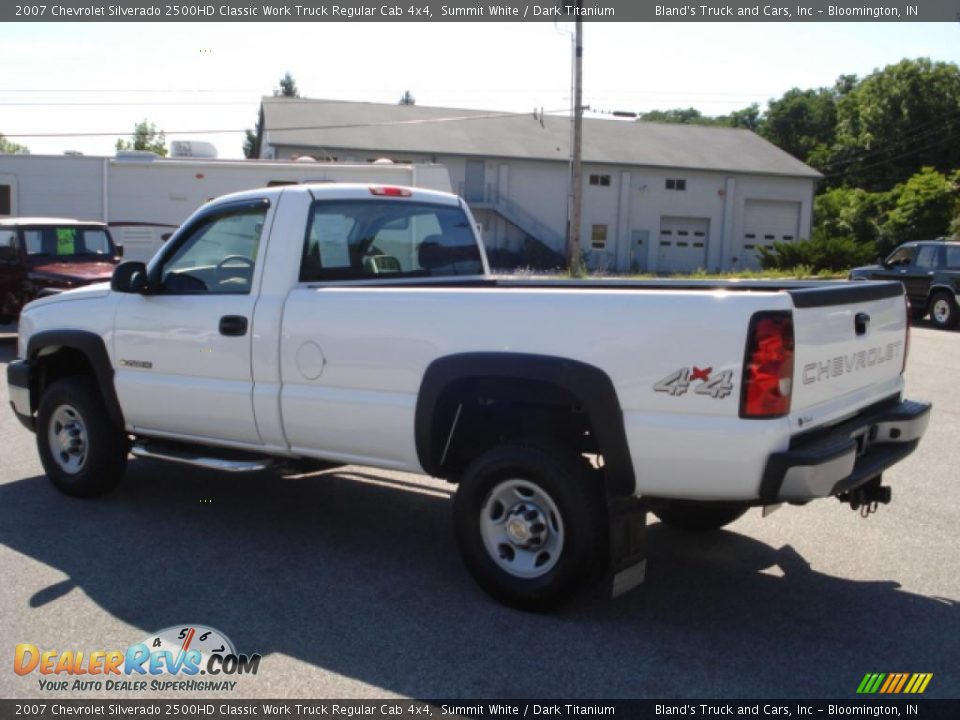 2007 Chevrolet Silverado 2500HD Classic Work Truck Regular Cab 4x4 Summit White / Dark Titanium Photo #6