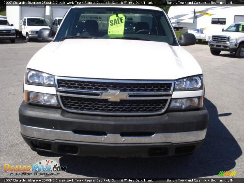 2007 Chevrolet Silverado 2500HD Classic Work Truck Regular Cab 4x4 Summit White / Dark Titanium Photo #9