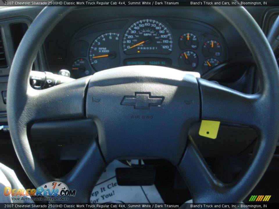 2007 Chevrolet Silverado 2500HD Classic Work Truck Regular Cab 4x4 Summit White / Dark Titanium Photo #14