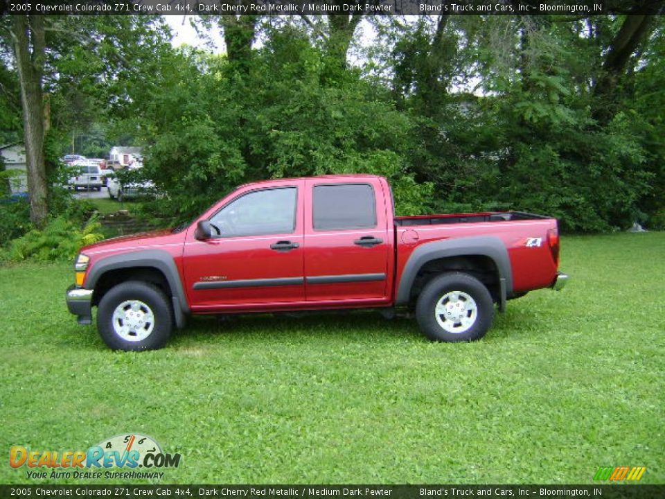 2005 Chevrolet Colorado Z71 Crew Cab 4x4 Dark Cherry Red Metallic / Medium Dark Pewter Photo #1